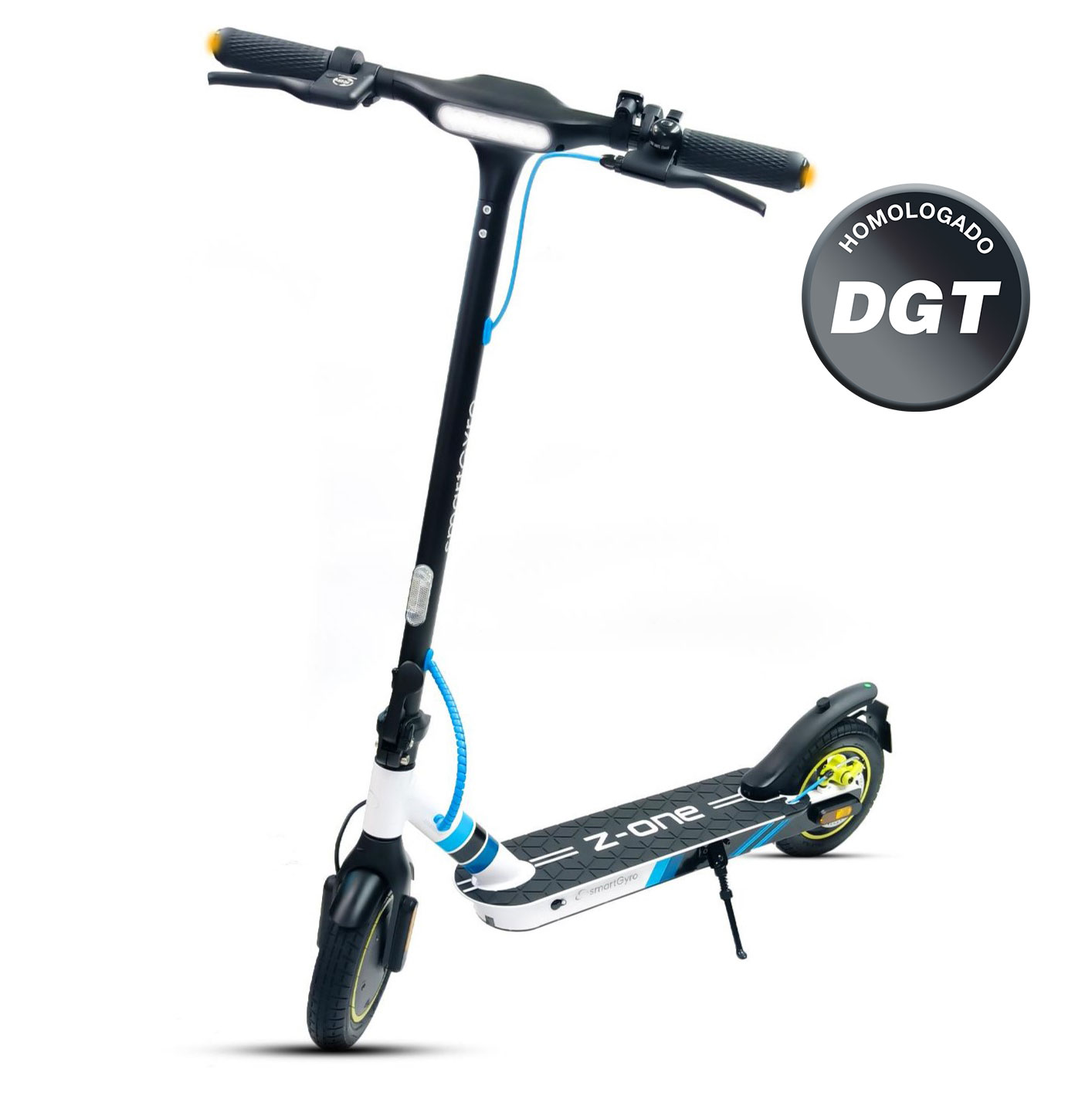 Patinete eléctrico SmartGyro Z-ONE BLUE, certificado con motor de 36V, ruedas 10